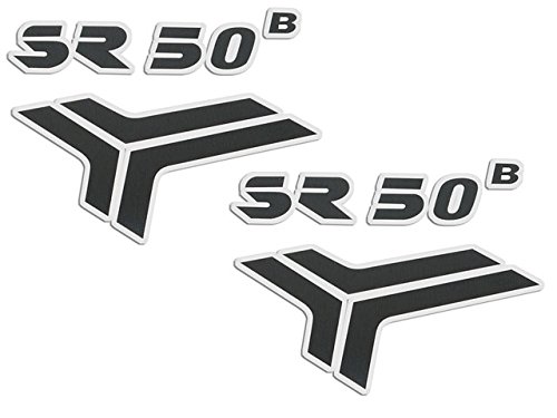Schriftzug (Folie) SR50 B (1 Stück) für Knieblech* schwarz von FEZ Fahrzeugteile GmbH