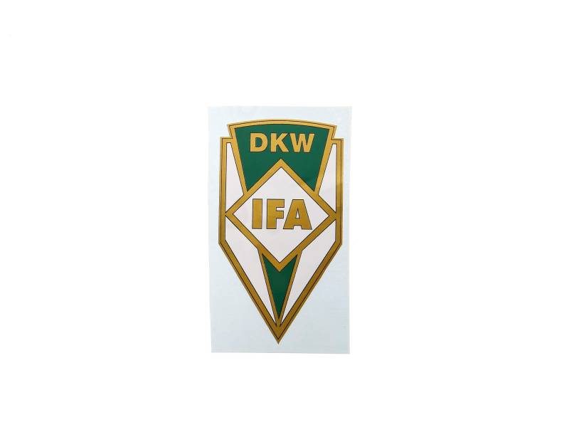 FEZ Aufkleber DKW + IFA, grün/weiss/gold, für Tank RT125 von FEZ