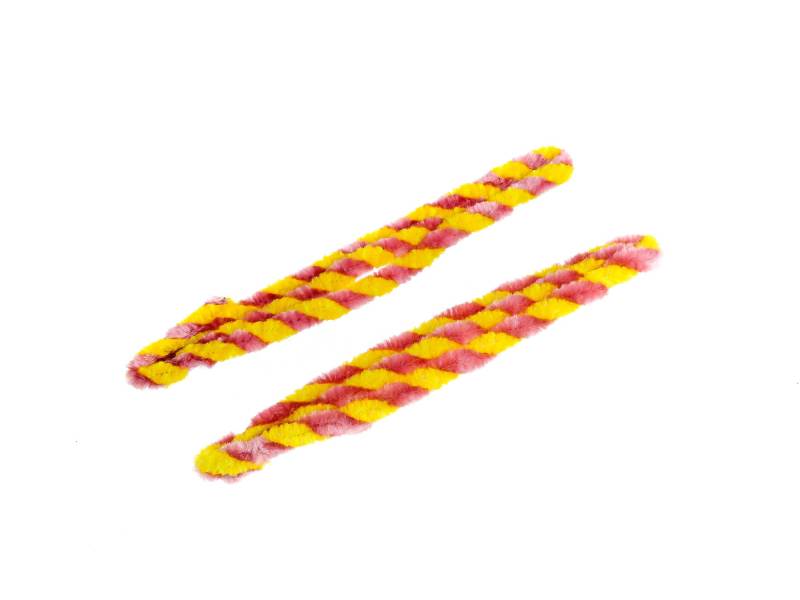 Nabenputzringe Gelb/Rosa (Set 2x 56cm für Moped, Mokick) von FEZ