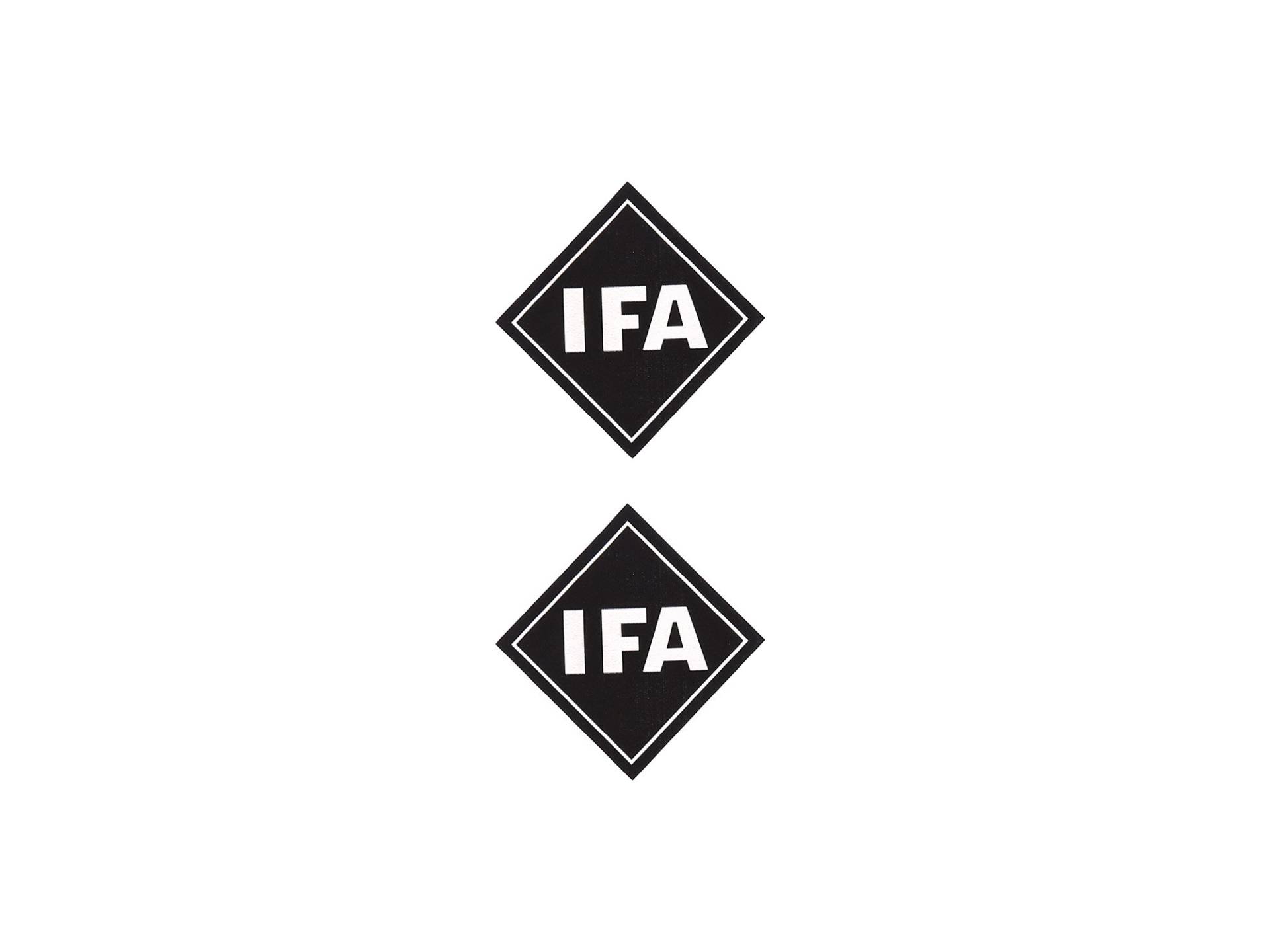 FEZ Set: 2x Klebefolie Seitendeckel ""IFA"" - Schwarz/Weiß von FEZ