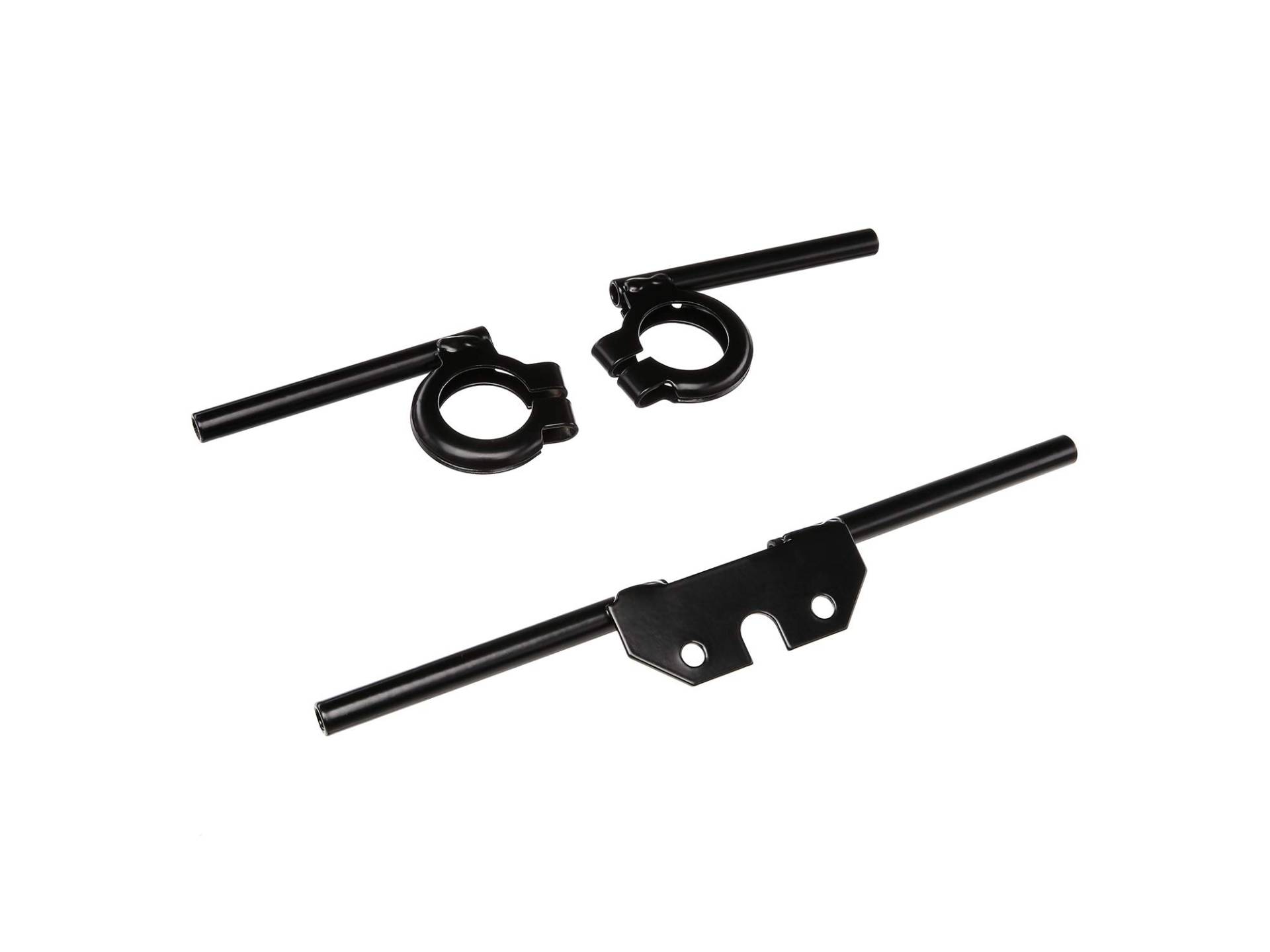 FEZ Set: Blinkleuchtenträger vorn und hinten, schwarz, Ø10mm - für Simson S50, S51, S70 von FEZ