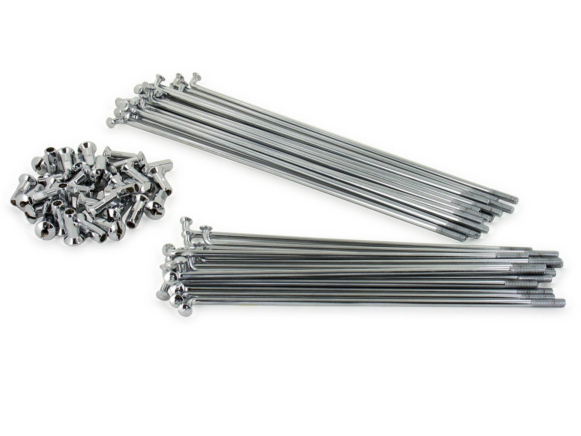 Set: Speichen 167/217 mit Nippel M4 in Chrom, Nabe hinten Ø180mm - für AWO Touren Set: Speichen 167/217 mit Nippel M4 in Chrom, Nabe hinten Ø180mm - für AWO Touren von FEZ