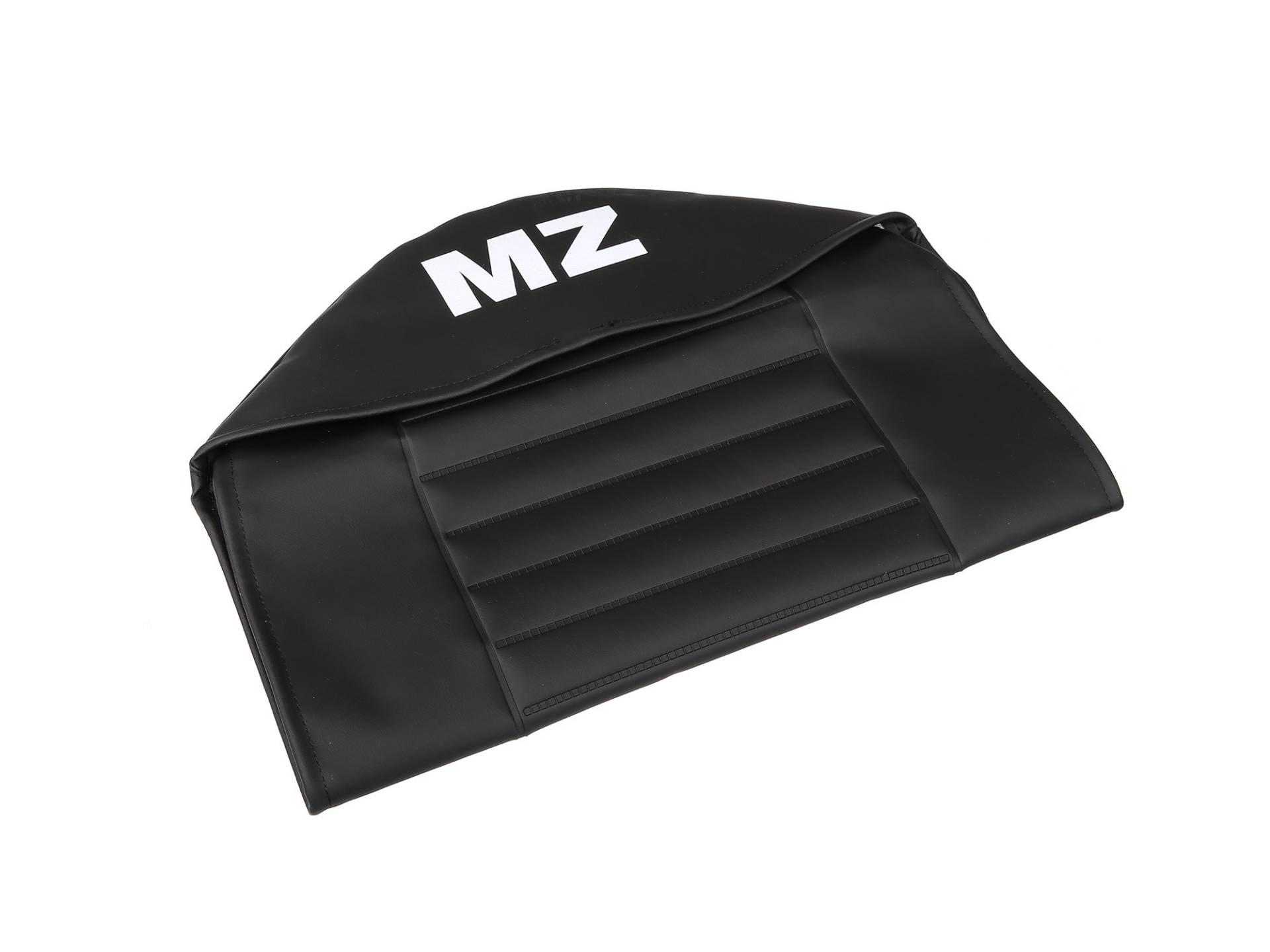 FEZ Sitzbezug strukturiert, schwarz mit MZ-Schriftzug - für MZ TS125, TS150 von FEZ