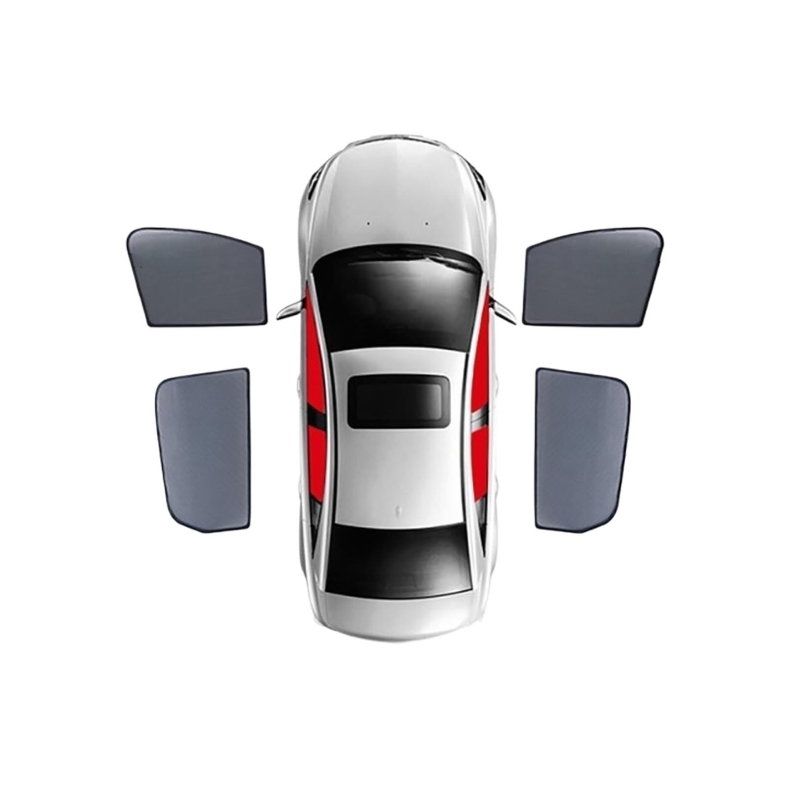 Auto Sonnenschutz Für Kia Für Carens RP 2013-2020 Magnetischer Sonnenschutzschild Frontscheibenvorhangabdeckung Hinteres Seitenfenster Sonnenschutzvisier Autofenster Sonnenschutz(4Piece Front Rear) von FFOCCO