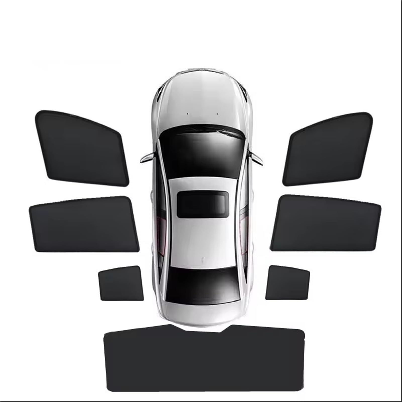 Auto Sonnenschutz Für MG HS Für EHS MK2 2024 2025 2026 Fenster Magnetvisier Sonnenschutz Sichtschutz Vorhangabdeckung Auto Mesh Sonnenschutz Autofenster Sonnenschutz(7Piece Set) von FFOCCO