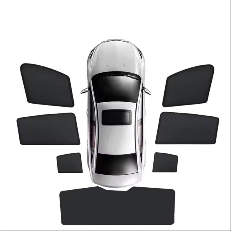 Auto Sonnenschutz Für MG HS Für EHS MK2 2024 2025 2026 Fenster Magnetvisier Sonnenschutz Sichtschutz Vorhangabdeckung Auto Mesh Sonnenschutz Autofenster Sonnenschutz(7Piece Set) von FFOCCO