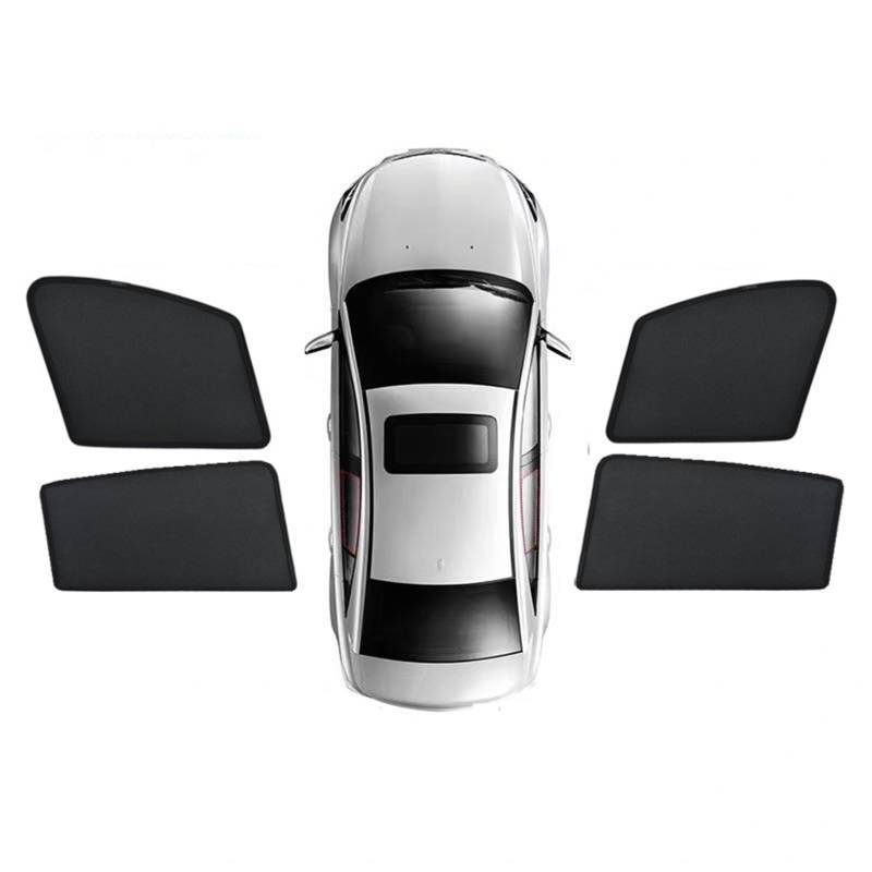 Auto Sonnenschutz Für Nissan Für Qashqai J11 Für Rogue Sport 2014 ~ 2021 Magnetische Fenster Vorhänge Sonnenschutz Privatsphäre Schattierung Visier Auto Autofenster Sonnenschutz(4Piece Front Rear) von FFOCCO