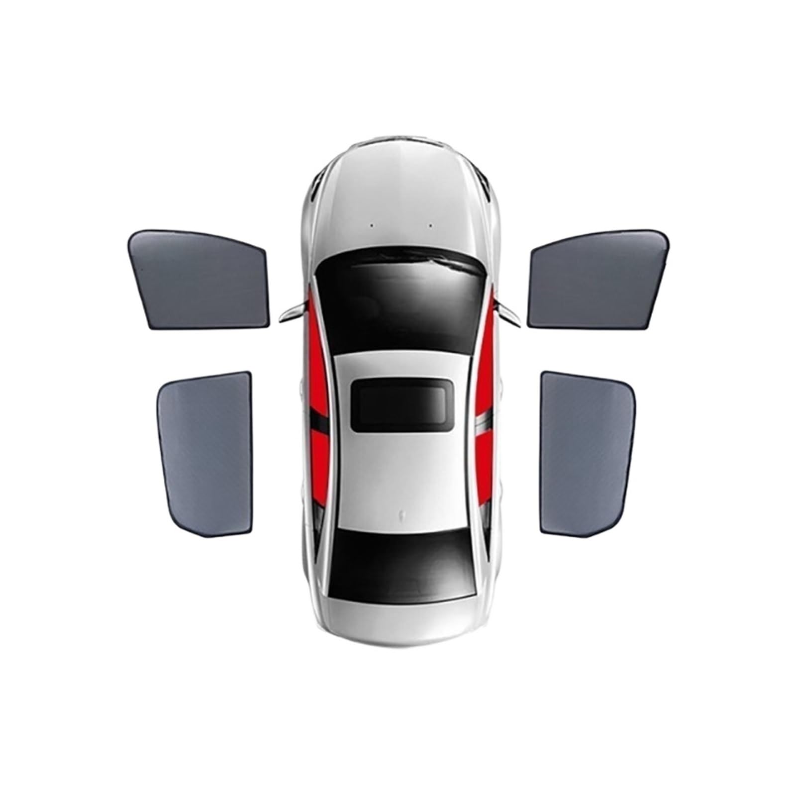 Auto Sonnenschutz Für Toyota Für RAV4 XA50 2018-2024 Für Rav 4 Auto Sonnenschutz Schild Frontscheibe Vorhang Hinten Seite Fenster Sonnenschutz Visier Autofenster Sonnenschutz(4Piece Front Rear) von FFOCCO
