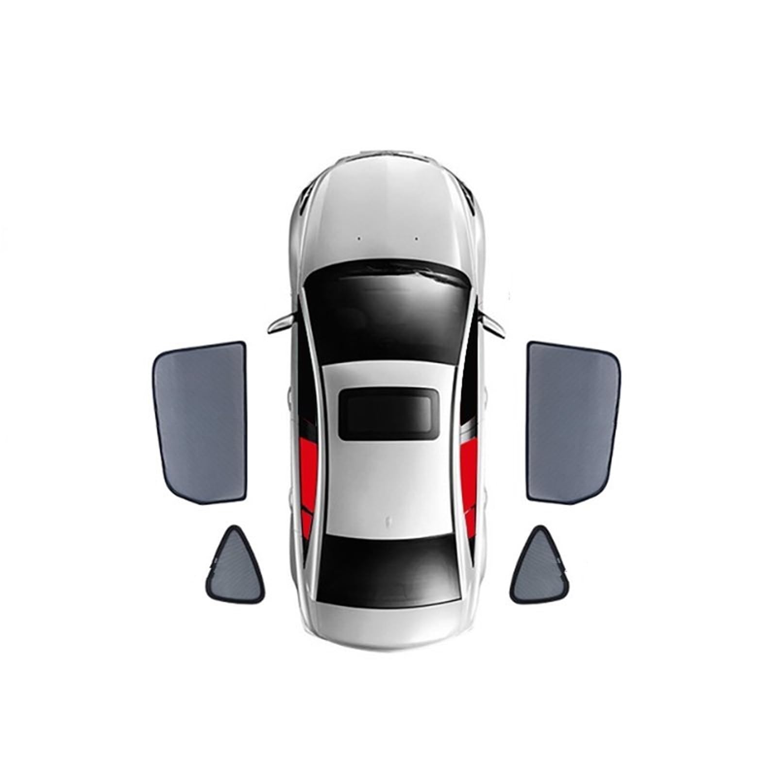 Auto Sonnenschutz Für Volvo XC90 Mk2 2015-2024 XC 90 Magnetischer Auto-Sonnenschutzschild Frontscheibenvorhang Sonnenschutzvisier Rückseite Des Fensters Autofenster Sonnenschutz(4Piece Rear Trian) von FFOCCO
