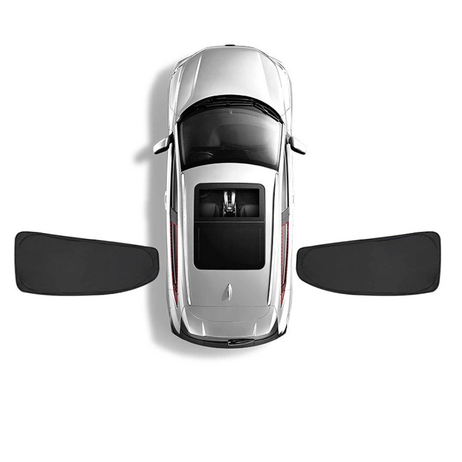 FFOCCO Auto Sonnenschutz Für 5 Series F10 2012-2016 Limousine Auto Sonnenschutz Sonnenschutz Sonnenschutz Abdeckungen Anti-UV Auto Fenster Faltbare Autofenster Sonnenschutz(Rear Side Windows) von FFOCCO