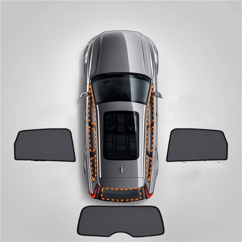 FFOCCO Auto Sonnenschutz Für Benz B-Klasse W247 2019–2023 Frontschild-Fenster-Sonnenschutz Windschutzscheibe hinterer Seitenfenstervorhang Sonnenschutzvisier Autofenster Sonnenschutz(2R V) von FFOCCO