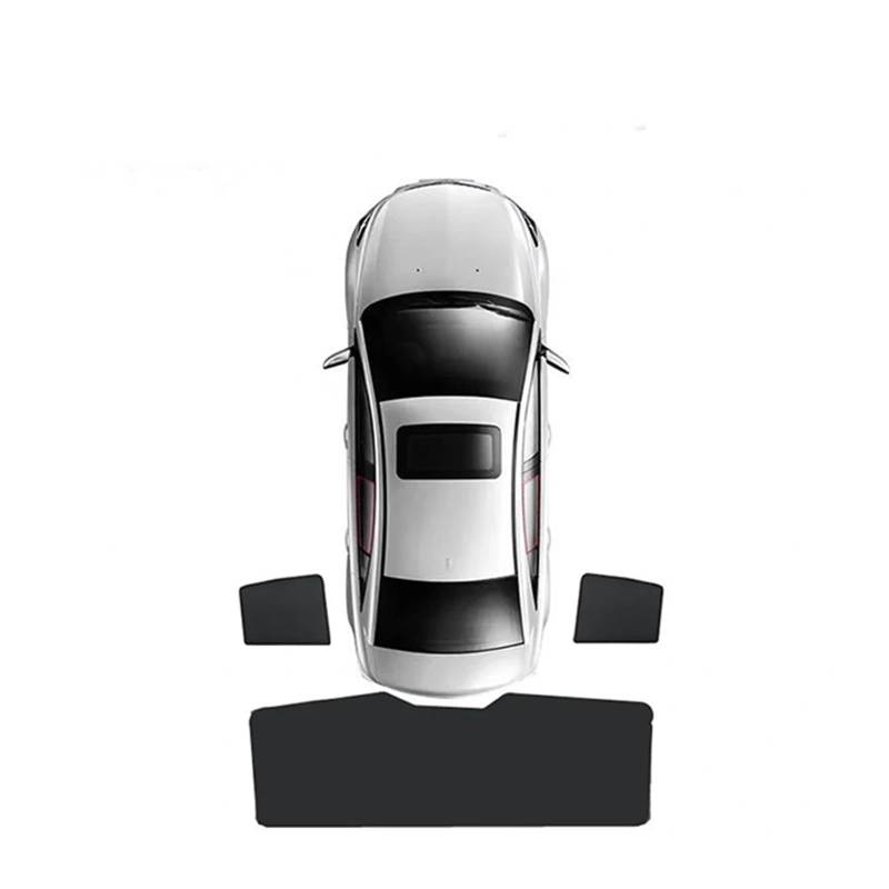 FFOCCO Auto Sonnenschutz Für Changan CS85 Coupe 2019 2020 2021 2022 2023 2024 2025 Sonnenschutz Magnetischer Sichtschutz Fensterschattierungsvisiervorhang Autofenster Sonnenschutz(3Piece) von FFOCCO