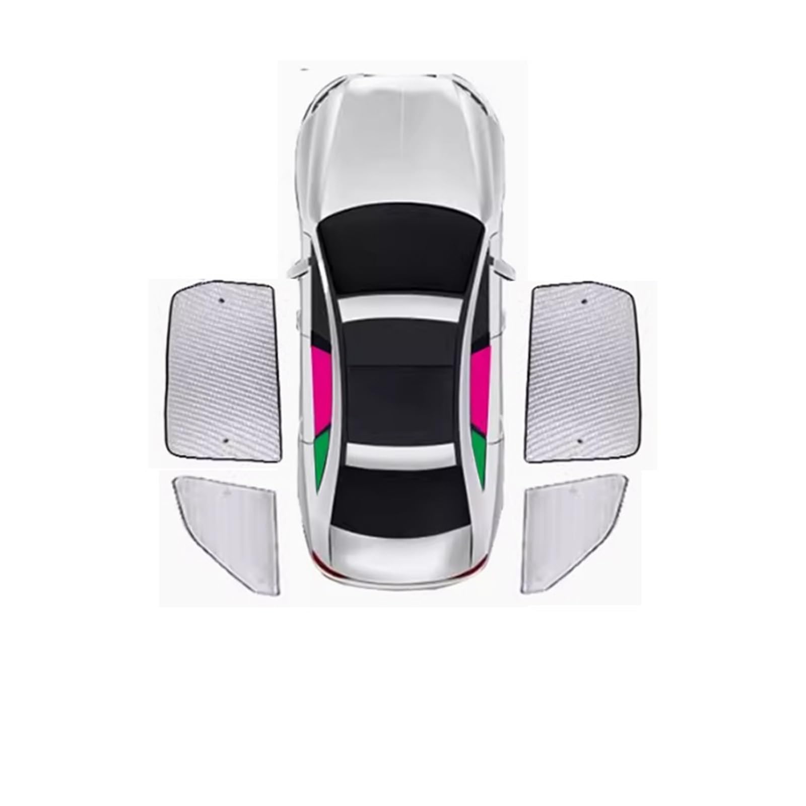 FFOCCO Auto Sonnenschutz Für Geely Für Emgrand L EV Pro 2022~2025 Windschutzscheiben-Sonnenschutz Wärmedämmung Auto Sonnenschutz Auto Sonnenschutz Autofenster Sonnenschutz(Rear Windows) von FFOCCO