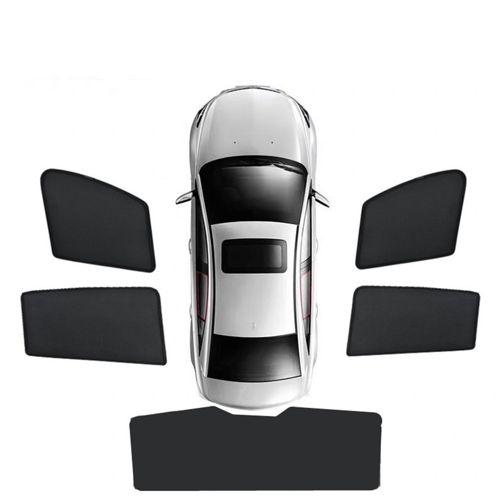 FFOCCO Auto Sonnenschutz Für Jeep Für Grand Für Cherokee WJ WG MK2 2000 2001 2002 2003 2004 UV Schutz Sonnenschirm Windschutzscheibe Autofenster Sonnenschutz(5Piece Set) von FFOCCO