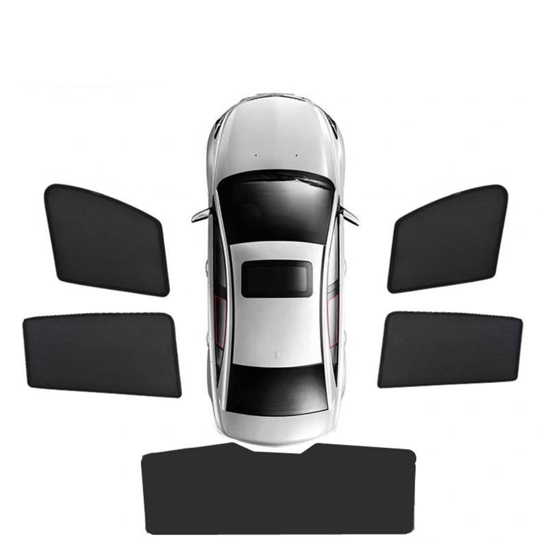 FFOCCO Auto Sonnenschutz Für Jeep Für Grand Für Cherokee WJ WG MK2 2000 2001 2002 2003 2004 UV Schutz Sonnenschirm Windschutzscheibe Autofenster Sonnenschutz(5Piece Set) von FFOCCO
