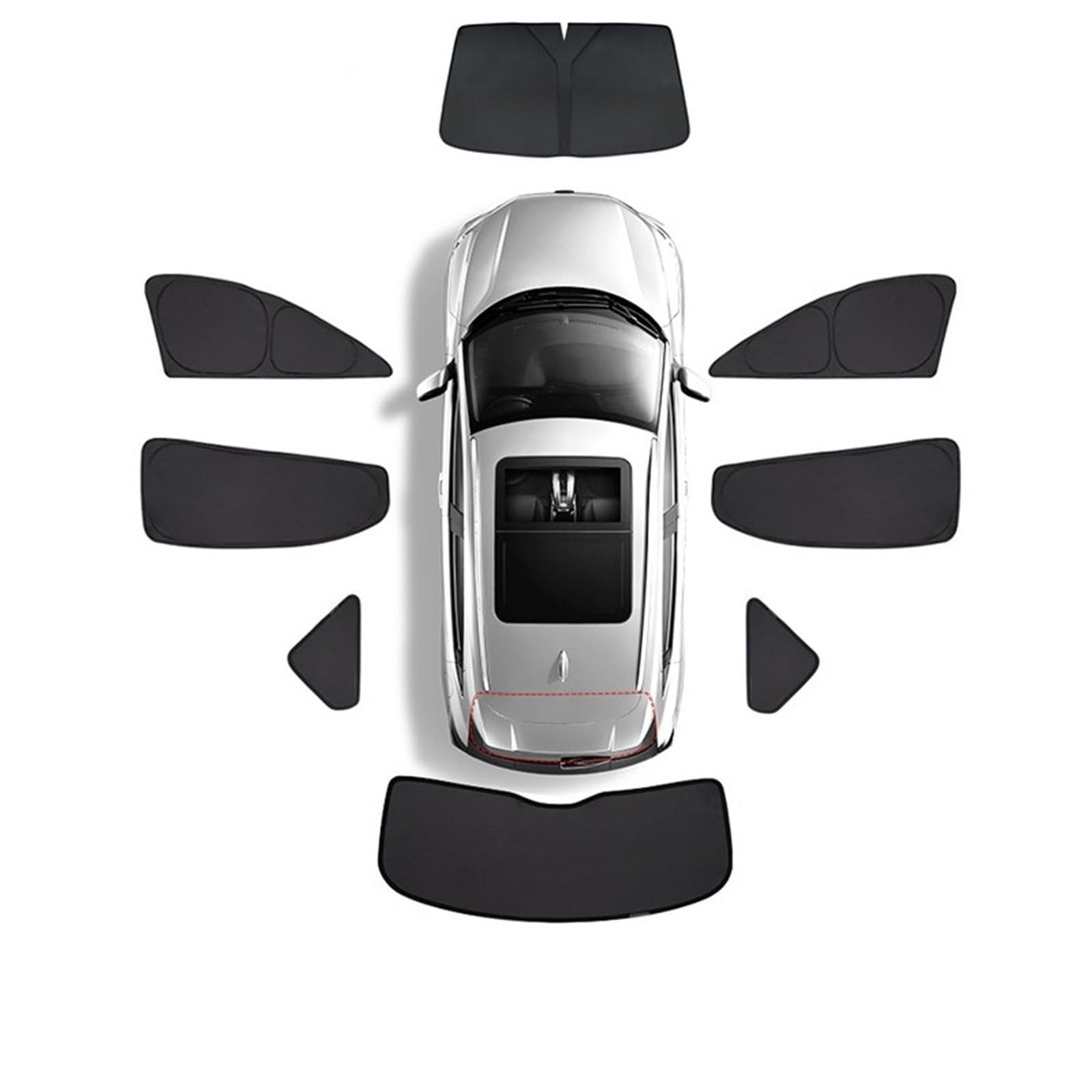 FFOCCO Auto Sonnenschutz Für Jeep Für Grand Für Cherokee WK2 2014-2022 2015 2016 2017 Auto Sonnenschutz Sonnenschutz Abdeckungen Anti-UV Faltbar Autofenster Sonnenschutz(All Windows) von FFOCCO