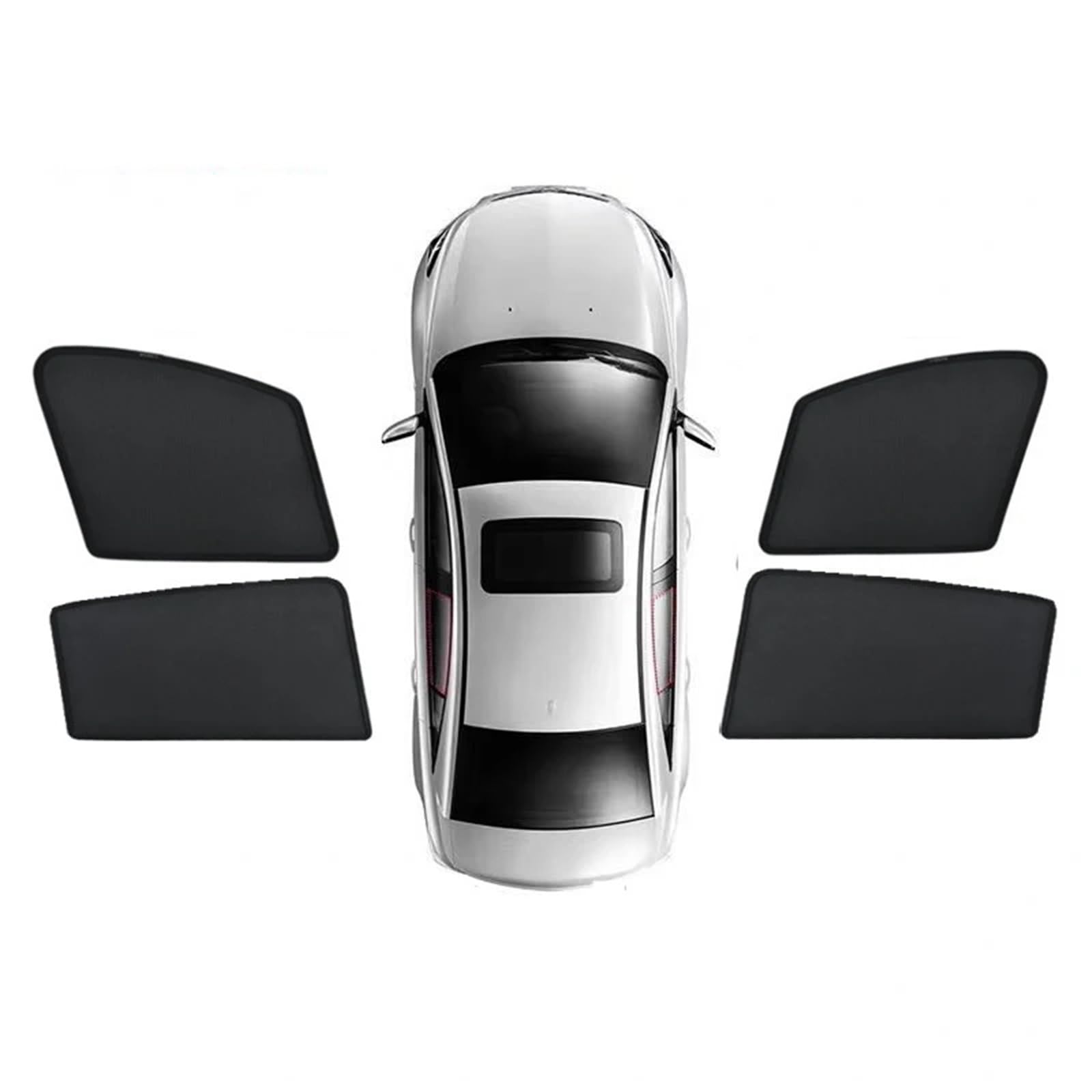 FFOCCO Auto Sonnenschutz Für Mazda CX-5 KF MK2 2018 2019 2020 2021 2022 2023 2024 Auto Magnetischer Sonnenschutz Net Mesh Fenster Visier Sonnenschutz Autofenster Sonnenschutz(4Piece Front Rear) von FFOCCO