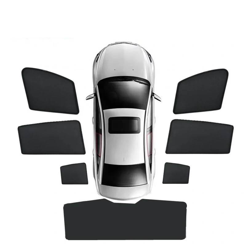 FFOCCO Auto Sonnenschutz Für Mazda CX-5 KF MK2 2018 2019 2020 2021 2022 2023 2024 Auto Magnetischer Sonnenschutz Net Mesh Fenster Visier Sonnenschutz Autofenster Sonnenschutz(7Piece Set) von FFOCCO