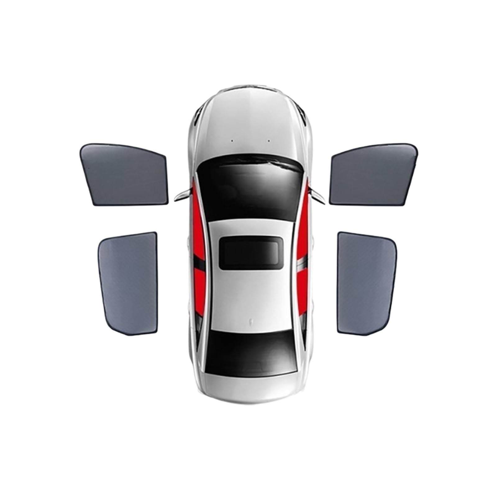 FFOCCO Auto Sonnenschutz Für Subaru XV Für Crosstrek GP 2012-2017 Auto-Sonnenschutzschild Frontscheibenvorhang Hinteres Seitenfenster Sonnenschutzvisier Autofenster Sonnenschutz(4Piece Front Rear) von FFOCCO
