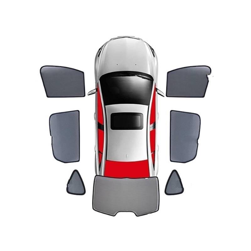 FFOCCO Auto Sonnenschutz Für Volvo XC40 EX40 SUV 2018-2024 XC 40 Magnetischer Auto-Sonnenschutz Frontscheibenvorhang Sonnenschutzvisier Die Rückseite des Fensters Autofenster Sonnenschutz(7Piece) von FFOCCO