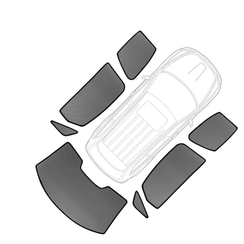 FFOCCO Auto Sonnenschutz Für X4 G02 2019 2020 2021 2022 2023 2024 Hinten Seite Fenster Sonnenblende Schatten Sonnenschirm Front Windschutzscheibe Mesh Vorhang Autofenster Sonnenschutz(7Piece) von FFOCCO