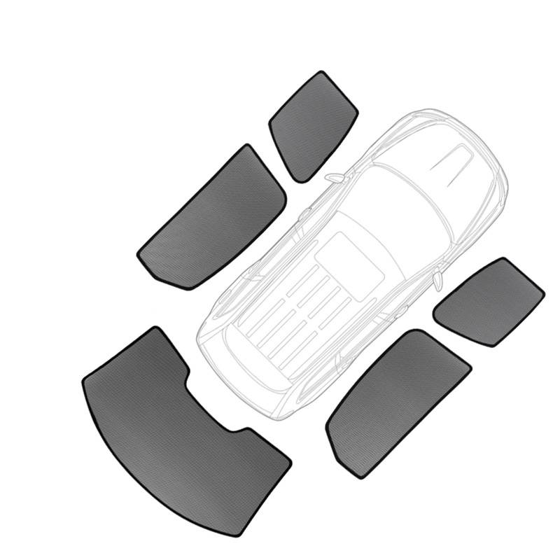 FFOCCO Auto Sonnenschutz Für X5 F15 2014-2018 Autofenster Sonnenschutz UV-Schutz Auto Fahrzeug Sonnenschutz Visier Net Mesh Protector Autofenster Sonnenschutz(5Piece) von FFOCCO