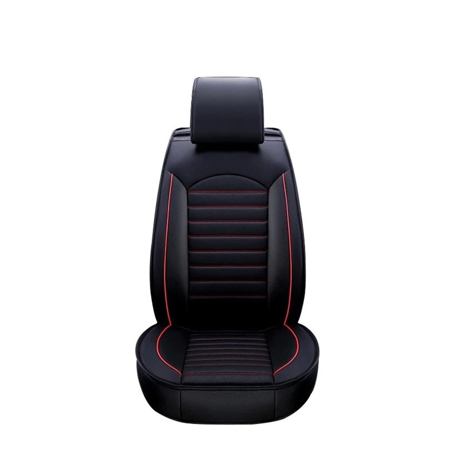 FFOCCO Sitzbezügesets Für Saab 95 93 Leder Universal Autositzbezüge Auto-Innenausstattung Autoprodukte Innenausstattung Auto Schonbezüge(1 Black red Front S) von FFOCCO