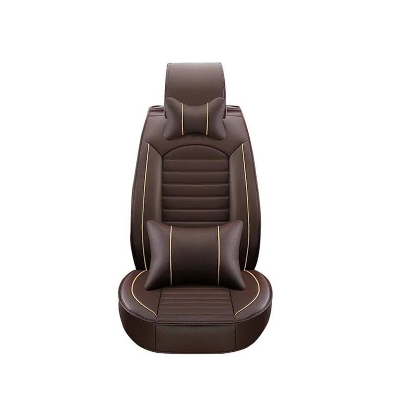 FFOCCO Sitzbezügesets Für Saab 95 93 Leder Universal Autositzbezüge Auto-Innenausstattung Autoprodukte Innenausstattung Auto Schonbezüge(1 Coffee Front D) von FFOCCO