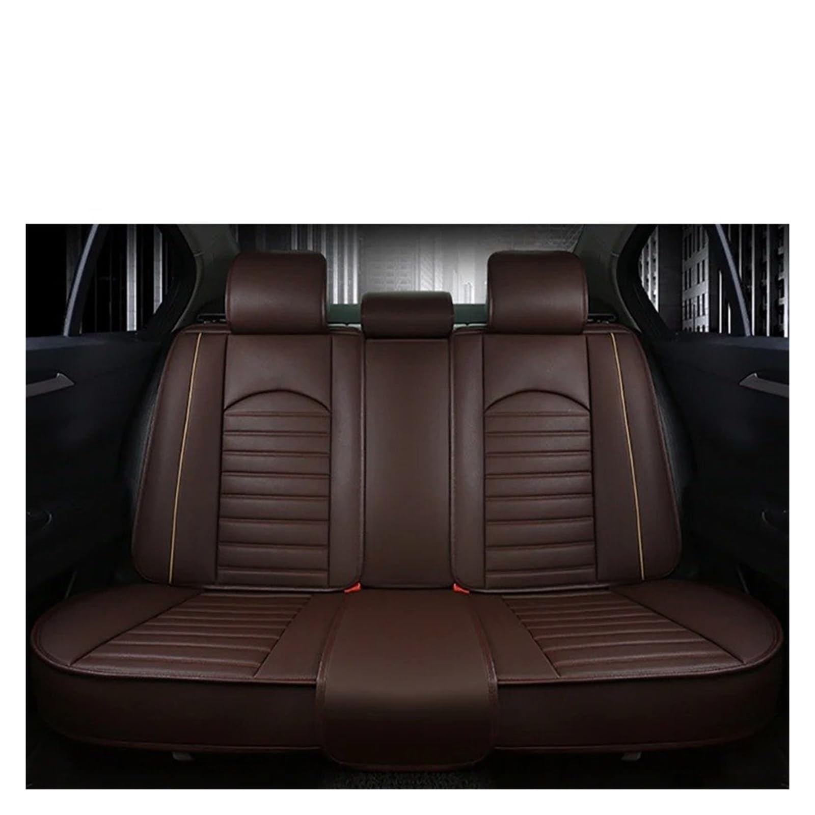 FFOCCO Sitzbezügesets Für Saab 95 93 Leder Universal Autositzbezüge Auto-Innenausstattung Autoprodukte Innenausstattung Auto Schonbezüge(1 Coffee Rear) von FFOCCO