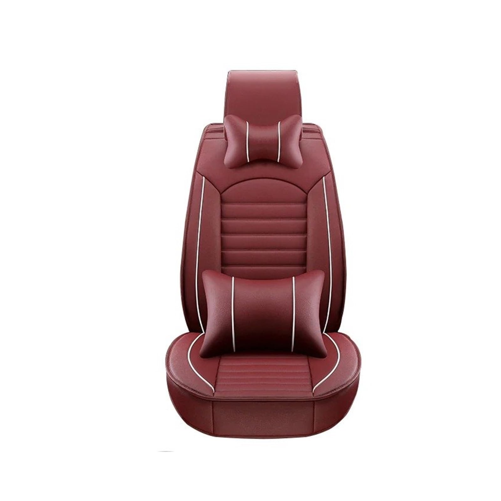 FFOCCO Sitzbezügesets Für Saab 95 93 Leder Universal Autositzbezüge Auto-Innenausstattung Autoprodukte Innenausstattung Auto Schonbezüge(1 Wine red Front D) von FFOCCO
