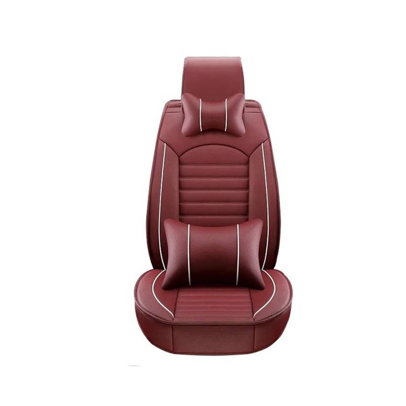 FFOCCO Sitzbezügesets Für Saab 95 93 Leder Universal Autositzbezüge Auto-Innenausstattung Autoprodukte Innenausstattung Auto Schonbezüge(1 Wine red Front D) von FFOCCO
