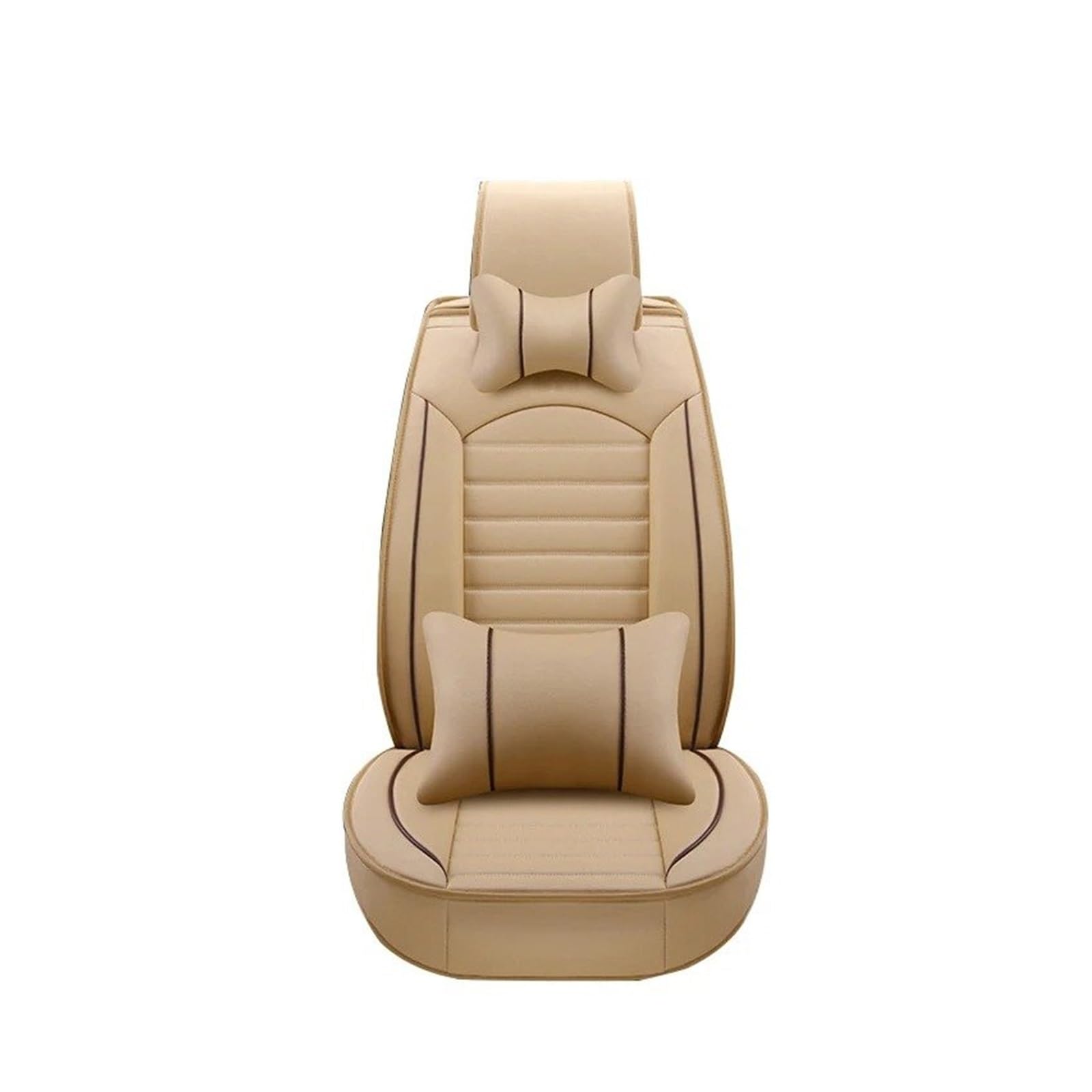 FFOCCO Sitzbezügesets Für Saab 95 93 Leder Universal Autositzbezüge Auto-Innenausstattung Autoprodukte Innenausstattung Auto Schonbezüge(1 beige Front D) von FFOCCO