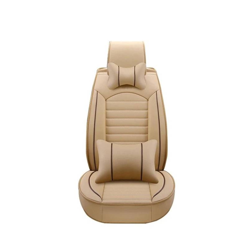 FFOCCO Sitzbezügesets Für Saab 95 93 Leder Universal Autositzbezüge Auto-Innenausstattung Autoprodukte Innenausstattung Auto Schonbezüge(1 beige Front D) von FFOCCO