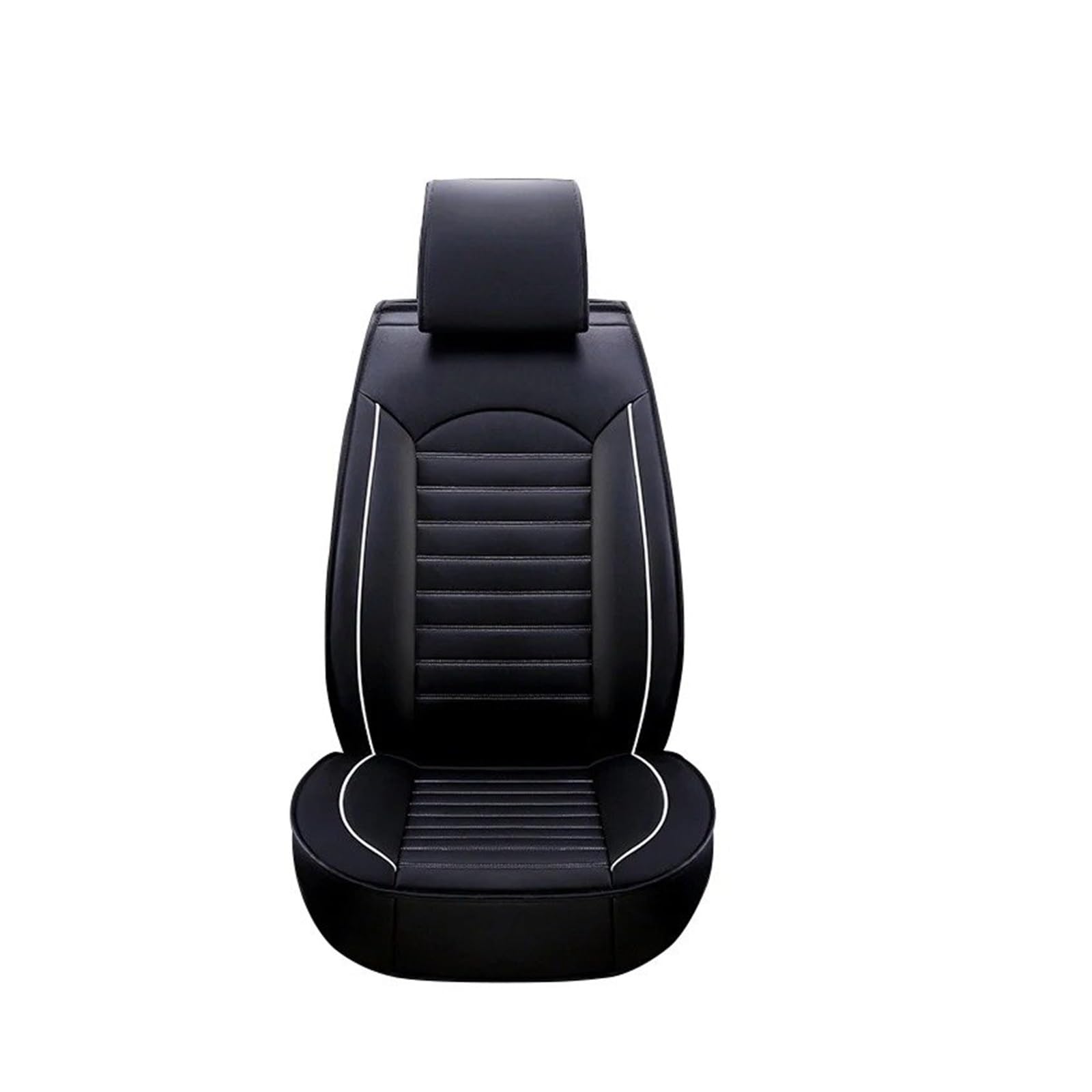 FFOCCO Sitzbezügesets Für Saab 95 93 Leder Universal Autositzbezüge Auto-Innenausstattung Autoprodukte Innenausstattung Auto Schonbezüge(1blackwhite Front S) von FFOCCO