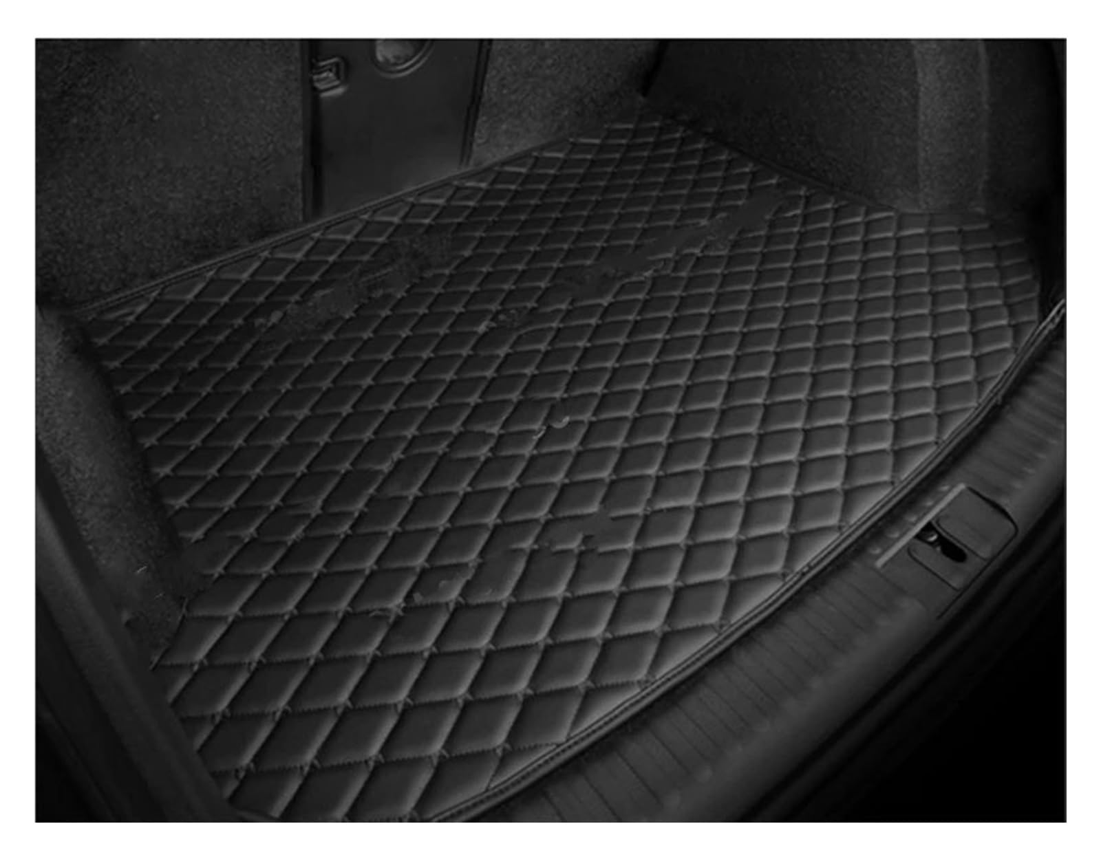 Kofferraummatten Für Toyota BZ4X Für Subaru Für Solterra EA10 2022 2023 2024 2025 Auto Kofferraum Matte Kofferraumschutzmatte (Farbe : Black Black 2) von FFOCCO