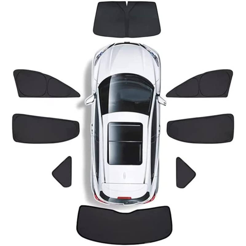 für BMW X1 F48 2015-2021 Auto Seitenfenster Sonnenschutz, Magnetisch Sonnenschutz mit UV Schutz Autozubehör,8pcs von FFOCUS