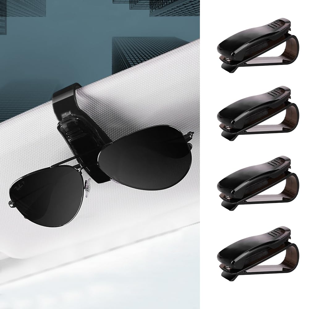 FFWTPY 4 Stück Brillenhalter für Auto Sonnenblende Brillenhalter für Auto Sonnenbrillenhalter Auto Sonnenbrillen Halterung Ticket-Kartenclip FFWTPY 4 Stück Brillenhalter für Auto Sonnenblende Brillenhalter für Auto Sonnenbrillenhalter Auto Sonnenbrillen Halterung Ticket-Kartenclip von FFWTPY