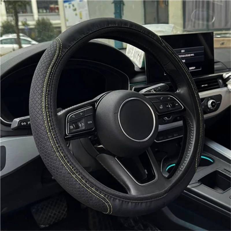 Auto-Lenkradbezug Innenringlose Lenkradabdeckung universell für alle Jahreszeiten PU-Autozubehör dünne elastische Bandabdeckung Lenkradbezüge Autos von FFXDEQ