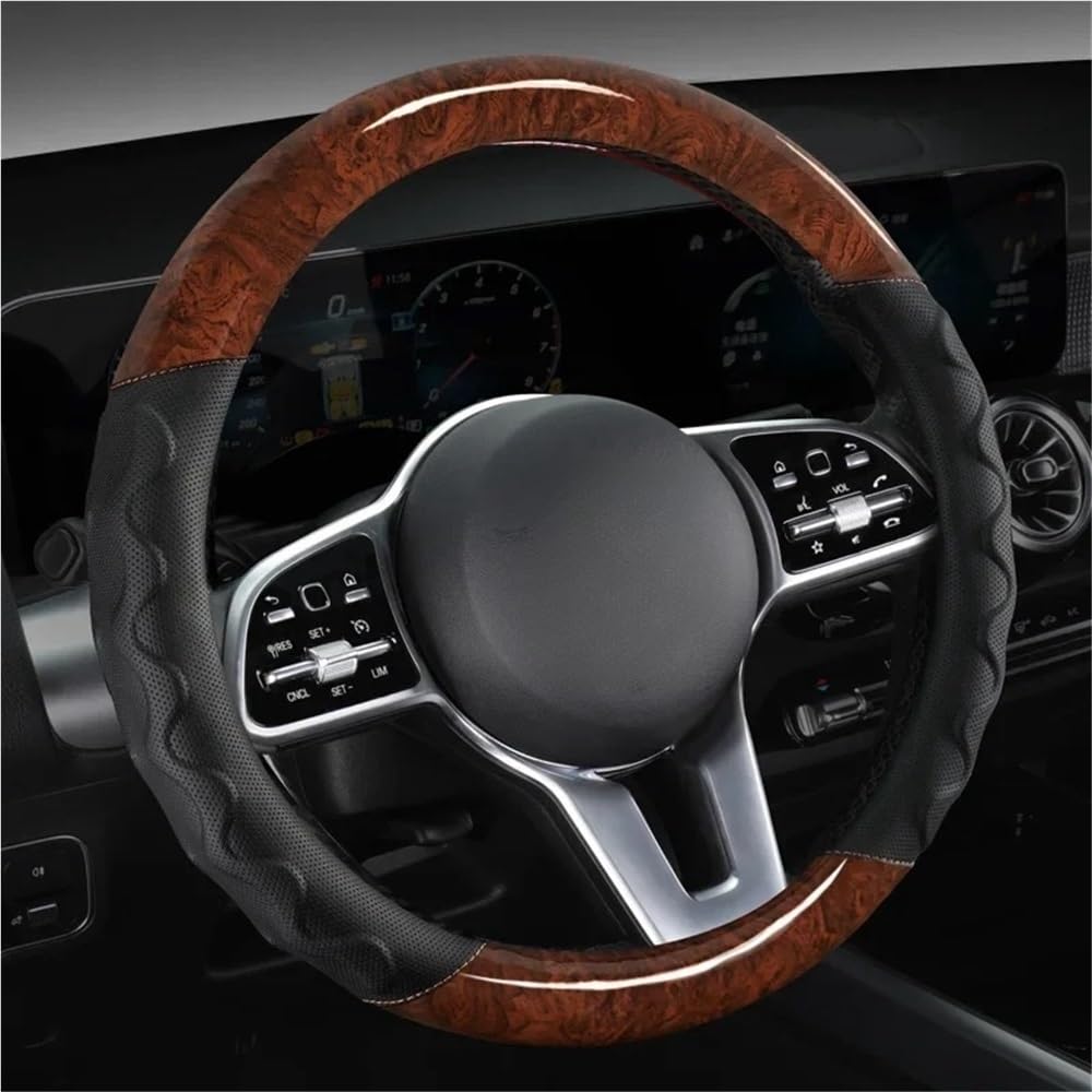 Auto-Lenkradbezug Mikrofaser-Lenkradbezug universell 381 cm gepolstert weicher Griff bequem für Autozubehör Schwarz Braun Lenkradbezüge Autos Auto-Lenkradbezug Mikrofaser-Lenkradbezug universell 381 cm gepolstert weicher Griff bequem für Autozubehör Schwarz Braun Lenkradbezüge Autos von FFXDEQ