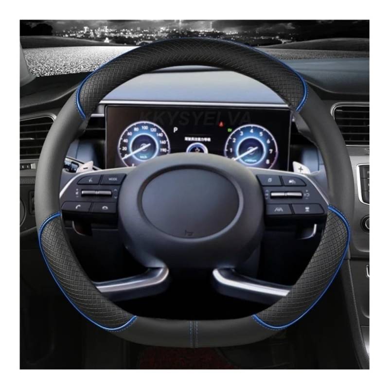 Auto-Lenkradbezug PU Auto Lenkrad Abdeckung Für Tucson 2021 2022 Für Elantra 2020 Für Sonata 10th 2020 2021 2022 Auto Zubehör Lenkradbezüge Autos von FFXDEQ