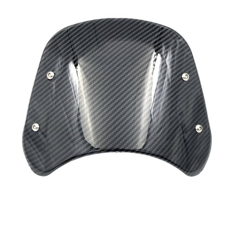 Windschutzscheibe Carbon Fiber Malerei Motorrad Kleine Windschutzscheibe Retro Kleine Windschutzscheibe Front Windschutzscheibe Universal Verstellbare Windschutzscheibenabweiser von FFXDEQ
