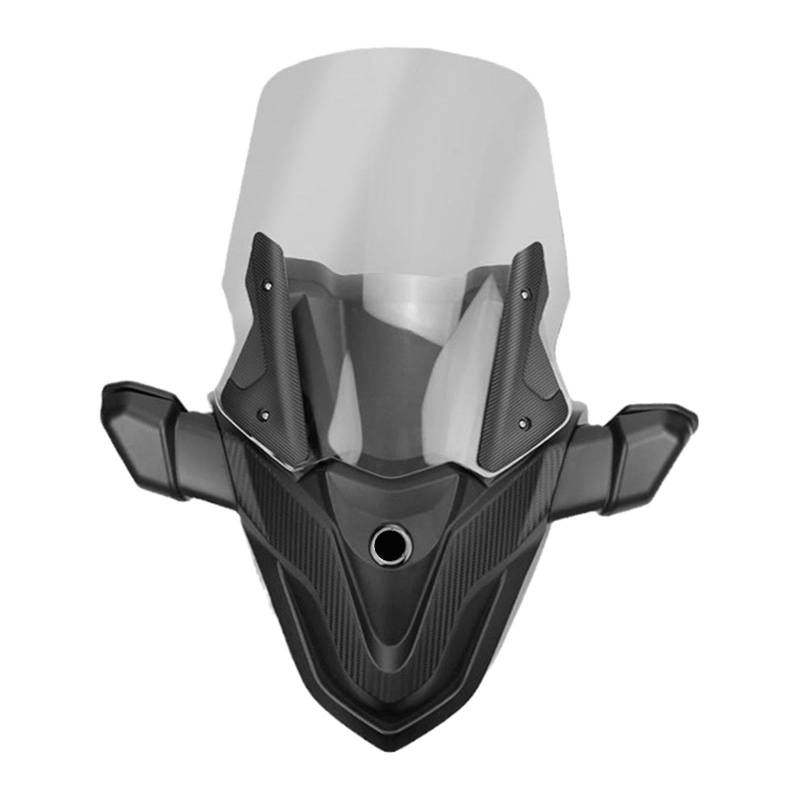 Windschutzscheibe Motorrad Windschutzscheibe Frontscheibe Zubehör Robuster Windabweiser mit Rückspiegel für Nmax155 Verstellbare Windschutzscheibenabweiser von FFXDEQ