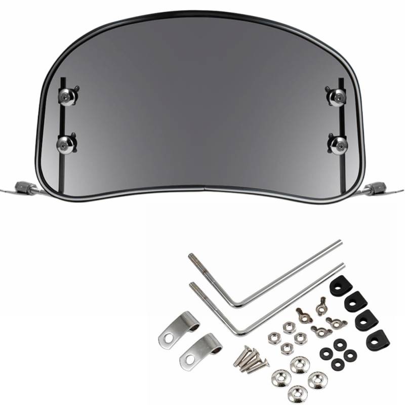 Windschutzscheibe Motorrad Windschutzscheibe Universal Scooter Windschutzscheibe Windabweiser Bildschirm Windschutzscheibe Spoiler Air Deflektor Verstellbare Windschutzscheibenabweiser von FFXDEQ