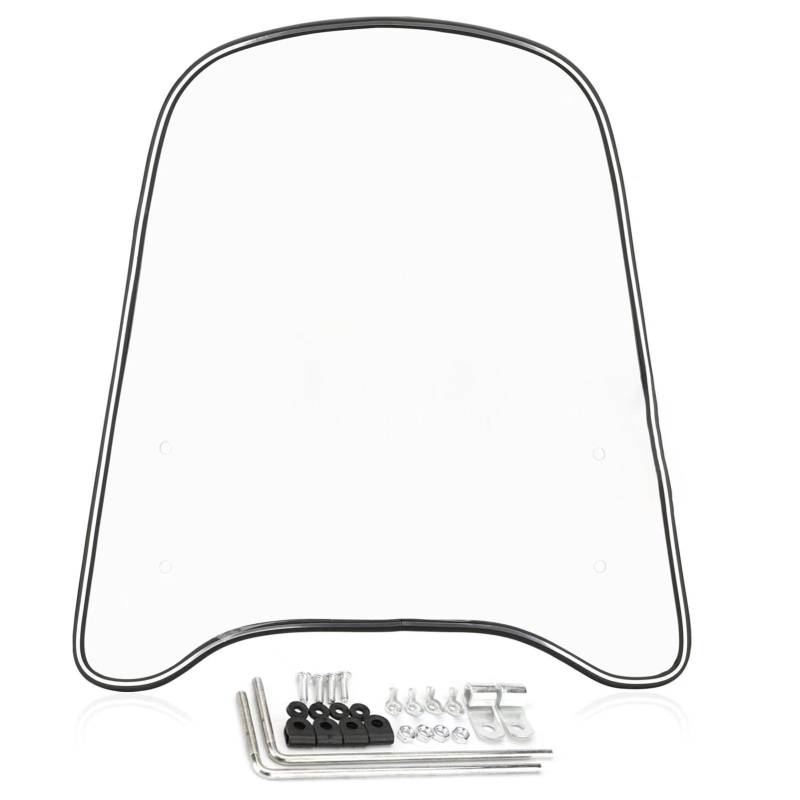 Windschutzscheibe Universal Motorrad Windschutzscheibenverlängerung Spoiler Roller Windschutzscheibe Verbreiterte Kanten Windabweiser Für Motorrad Motorteile Verstellbare Windschutzscheibenabweiser von FFXDEQ