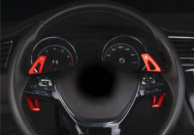 Emblem Trading Emblem Dsg Steptronic Multitronic Tiptronic Schaltwippen Für Tiguan 2 Ad1 Rot Verlängerung Padels von FFZ Parts