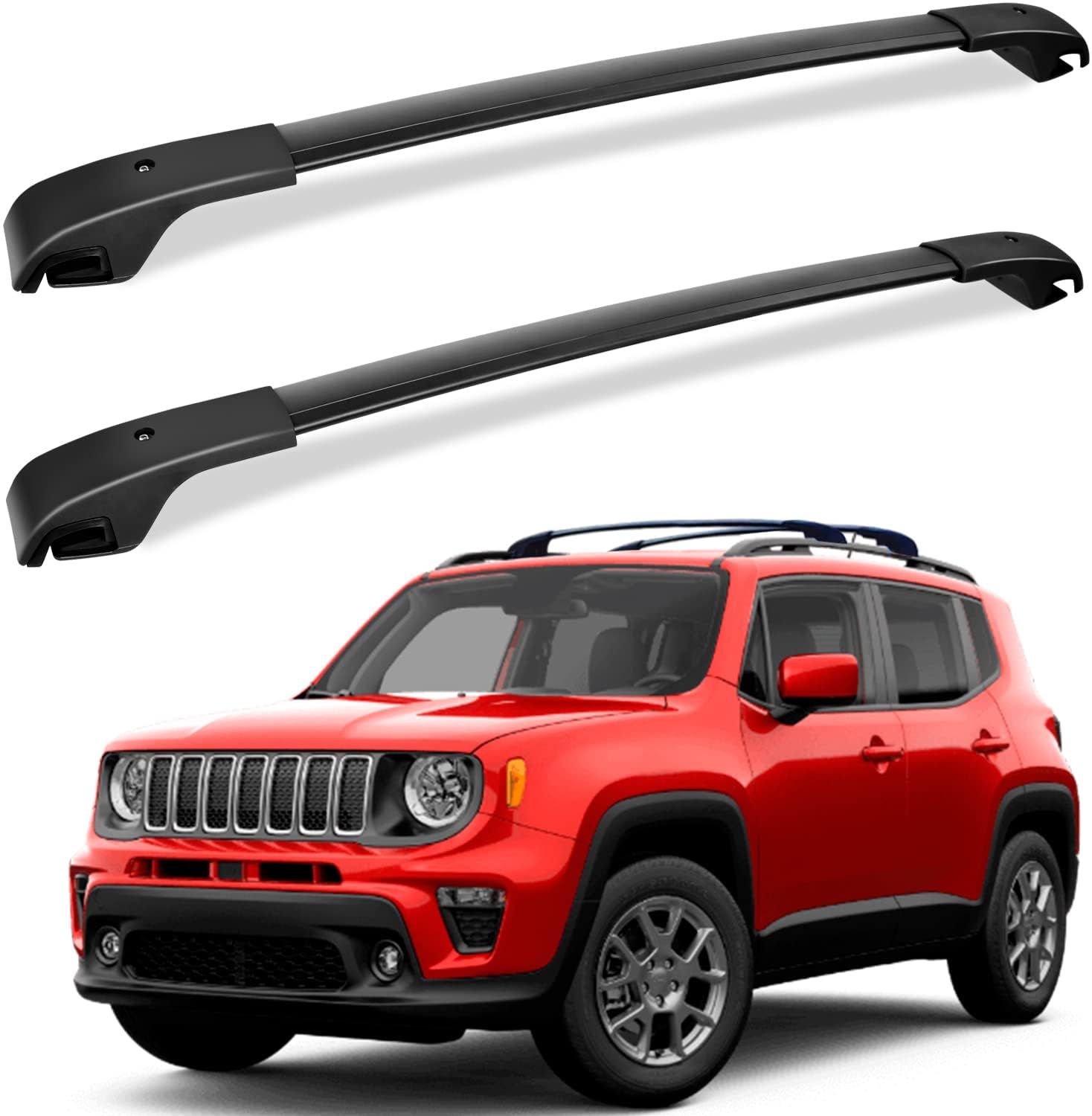 2 Stück Aluminium Dachträger Querstangen für Jeep Renegade 2015-2022, Autodachträger Dachgepäckträger Relingträger Gepäckablage Auto Accessories von FGAITH