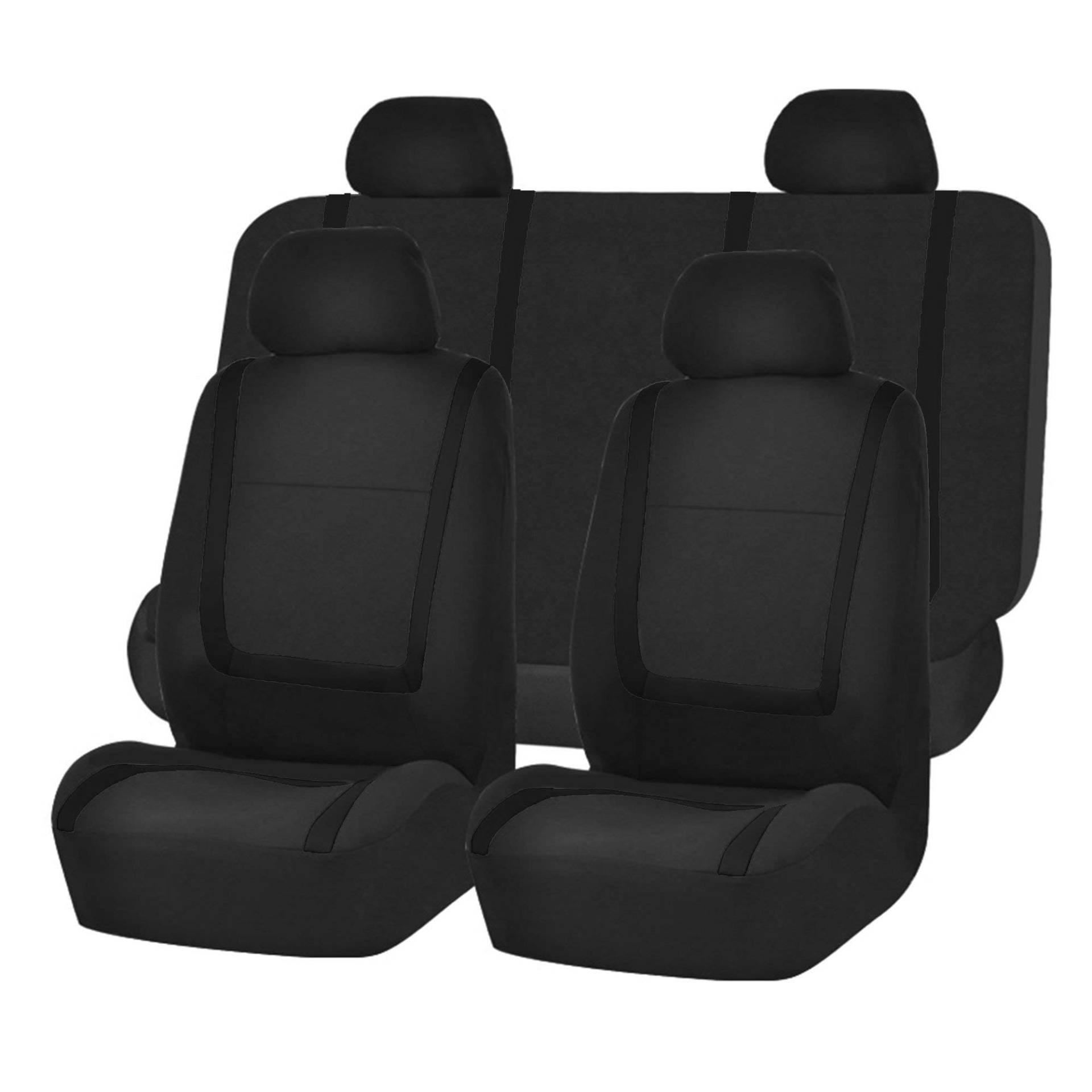 FGAITH Auto Sitzbezüge Komplettset mit Airbag kompatibel für Dacia Jogger 2022+, Polyesternetz Autositzbezüge Set für Vordersitze und Rückbank Auto-Schonbezüge,A-Black von FGAITH