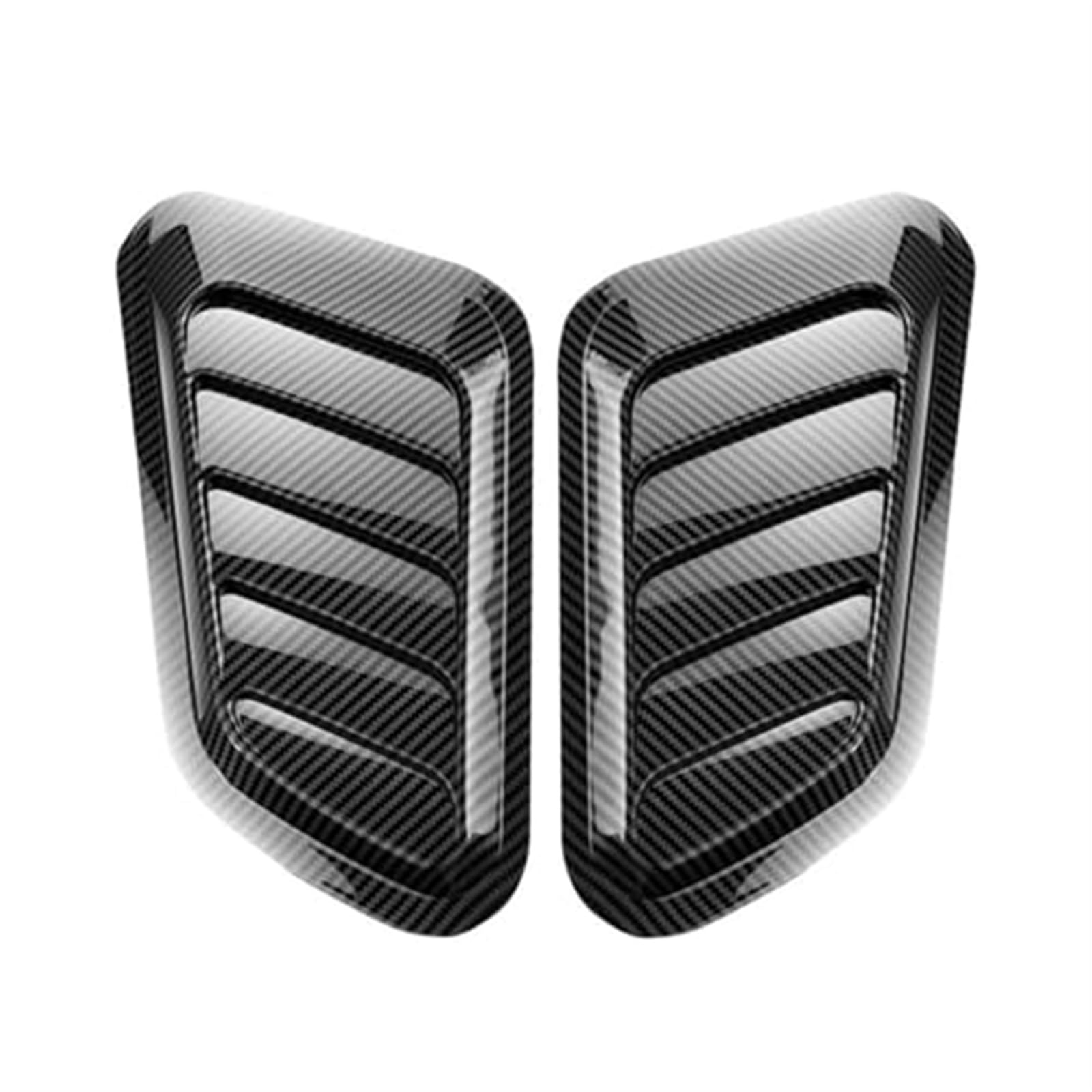 Ansaugschlauch Für Auto Außen Aufkleber Auto Styling 2 Teile/Satz Auto Carbon Fiber Hood Vent Abdeckung Aufkleber Seite Hood Scoop Bonnet Vent Abdeckung(Carbon Fiber Black) von FGKDLDZCZM