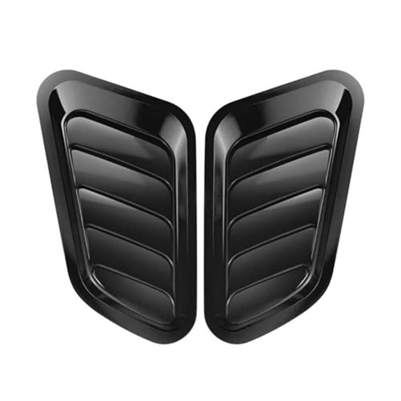 Ansaugschlauch Für Auto Außen Aufkleber Auto Styling 2 Teile/Satz Auto Carbon Fiber Hood Vent Abdeckung Aufkleber Seite Hood Scoop Bonnet Vent Abdeckung(Glossy Black) von FGKDLDZCZM