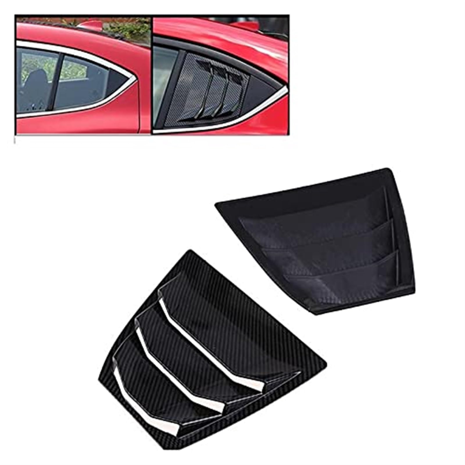 Ansaugschlauch Für Mazda 3 Für Axela 4Dr Für Limousine 2014 2015 2016 2017 2018 Auto 1/4 Side Vent Fenster Scoop Louver Trim 1 Paar Auto Kaltlufteinlass(A) von FGKDLDZCZM